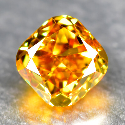 #ad 0.14CT CUSHION CUT UNTREATED VIVID YELLOW DIAMOND NATURAL DIAMOND quot;SI1quot; CLARITY $54.99