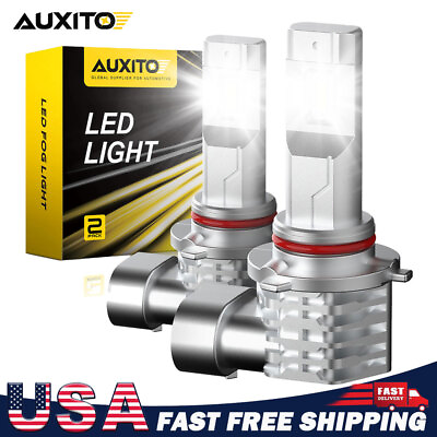 #ad AUXITO Pair H10 LED Fog Driving Light Bulbs Kit 9145 9140 White Super Bright $18.99