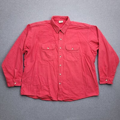 #ad Five Brothers Flannel Shirt 3XL Red Vintage Button Up Dual Pockets Mens $24.99