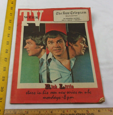 #ad Rich Little 1976 local TV times guide California $18.95