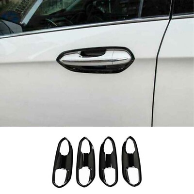 #ad 8PCS Steel Black Exterior Side Door Bowl Cover Trim Fit For Ford Edge 2015 2021 $57.14