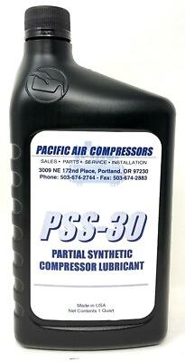 #ad 1 QUART OF NON DETERGENT PARTIAL SYNTHETIC AIR COMPRESSOR OIL LUBRICANT $20.71
