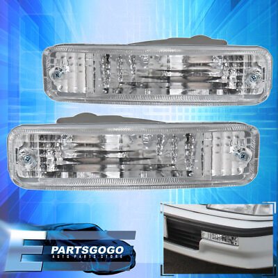 #ad For 88 89 Honda CRX Front Driving Chrome Clear Bumper Lights Housing Lamps Set $23.99