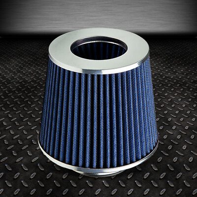 3quot; PERFORMANCE RACING HIGH FLOW AIR INTAKE DRY CONE BLUE RUBBER FILTERCLAMP $12.99