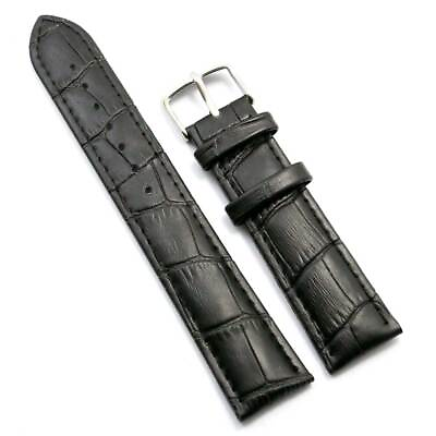 #ad 18mm 20mm 22mm 24mm 26mm Watch Band Black Brown Leather Strap Replacement Belt $4.64