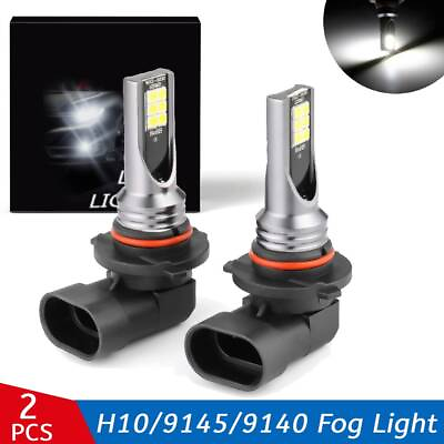 #ad Pair H10 LED Fog Driving Light Bulbs Kit 9145 9140 White 6000K Super Bright 40W $9.99