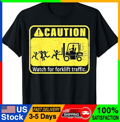 #ad Watch For Forklift Traffic Funny Caution Forklift Operator T shirt Fastship $9.21