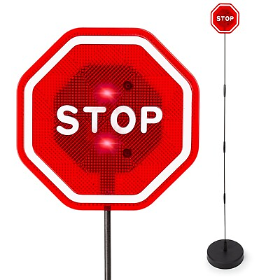 #ad Zone Tech LED Flashing Stop Sign Parking Assistant for Garage Adjustable Height $21.99