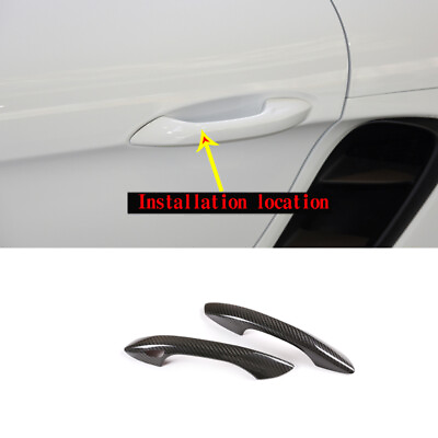 #ad Carbon Outer Handle W hole Decorative Cover For Porsche 718 16 20 911 16 18 $65.99