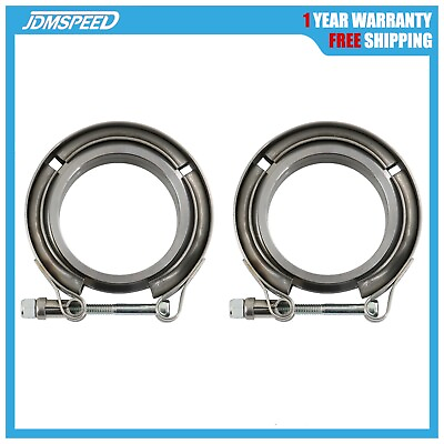 #ad V Band Flange amp; Clamp 2 X 2.5quot; Kit Fits Stainless Steel Turbo Exhaust Downpipes $26.97