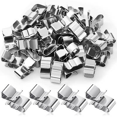 #ad 50 Pcs Trailer Frame Wire Clips Stainless Steel Clips Metal Cable Clips 22.5 mm $13.45