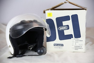 #ad Shoei RJ Air Platinum Helmet White Size Small With Microphone and Box. $137.74