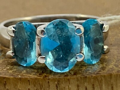#ad Vintage USSR Ring Sterling Silver 925 Stone Blue Jewelry Women#x27;s Cute Size 5US $45.00