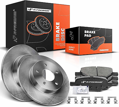 #ad A Premium 10.63 Inch 270Mm Rear Solid Disc Brake Rotors Ceramic Pads Kit Com $115.99