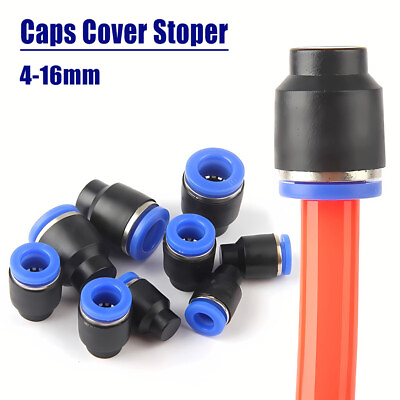 #ad 4mm to 16mm Push fit Female End Cap air stop Tube Plug for air Pipe water etc $1.75