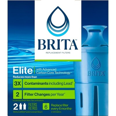 #ad BRITA Elite Replacement Filters 2 Filters BRAND NEW FACTORY SEALED IN BOX $27.99