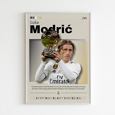 #ad Luka Modric poster Real Madrid print fan gift Football print Modric print art $41.31