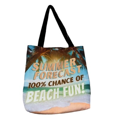 #ad Summer Forecast 100% Chance of Beach Tote Bag $18.00