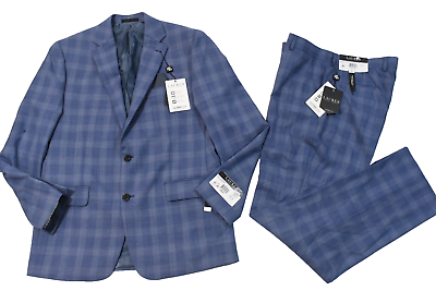 #ad Lauren Ralph Lauren Men Suit Jacket Dress pants New Ultraflex Classic Blue Plaid $44.99