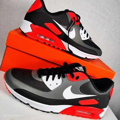 #ad Nike Air Max 90 Golf Men US 14 Grey Black Infrared Red White Retro Sport G Style $113.92