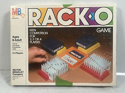 #ad RACK O Card Game Keen Competition Milton Bradley Complete 1980s Vintage Complete $19.95