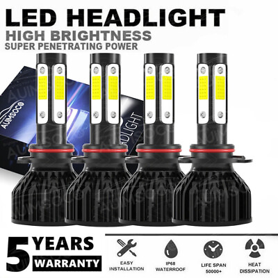 #ad For 2003 2004 2005 2006 2007 Honda Accord LED Headlight High Low beam Bulbs 4pcs $39.99