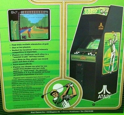 #ad Crowns Golf Arcade FLYER Original 1984 UNUSED Video Game Artwork Promo $33.00