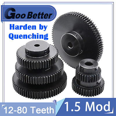 #ad Spur Gear 1.5 Modul 12 80 Teeth Transmission Motor Gears Harden by Quenching $7.91