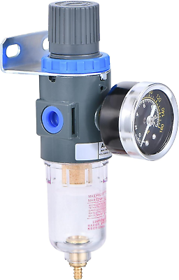 #ad 1 4quot;NPT Air Filter Pressure Regulator Water Trap Air Tool Compressor with Gauge $24.99