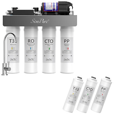 #ad SimPure WP2 400GPD 8 Stage UV Drinking Water Filter Reverse Osmosis System 0 TDS $269.99
