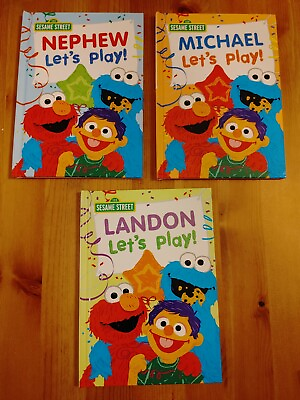 #ad 123 SESAME STREET: LET#x27;S PLAY Pick your child#x27;s name for personalized book NEW $7.14