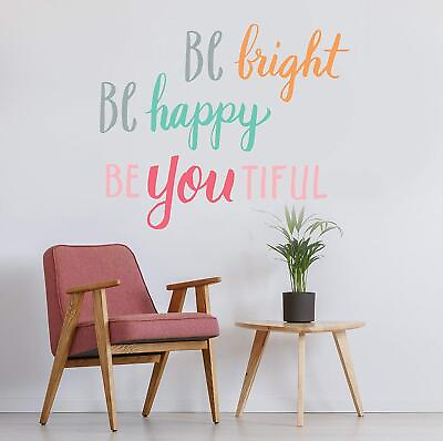 #ad Paper Riot Co. Wall Decals Colorful Quote Stickers for Room Decor Easy to P... $34.55