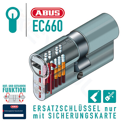 #ad ABUS EC660 Türzylinder Schließzylinder Doppelzylinder • Sicherheitskarte EUR 145.80