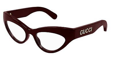 #ad Gucci GG1295O 002 Red Extreme Cat Eye Women#x27;s Eyeglasses $299.99