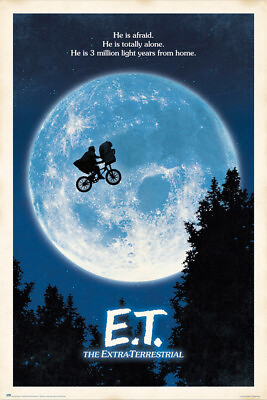#ad #ad E.T. Movie Poster Regular Style ET Bicycle amp; Moon Size: 24quot; x 36quot; $12.99