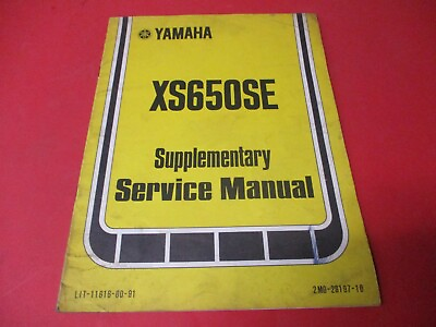 #ad OEM ORIGINAL YAMAHA SUPPLEMENTARY SERVICE MANUAL 1978 XS650S $24.99