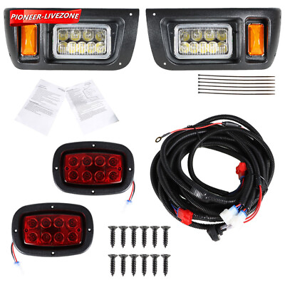 #ad Light Kit Headlights w Tail Lights LED Adjustable Fit For 1993 Club Car DS Gamp;E $67.39