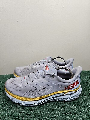 #ad Hoka One One Clifton 8 Wide Mens Running Shoes Size 11.5 2E Nimbus Cloud Yellow $30.00