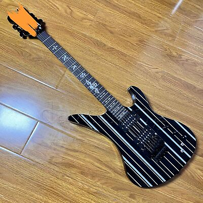 #ad Synyster Gates Electric guitar FR bridge black and white striped mahogany board $316.00