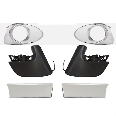 #ad 6PCS Left amp; Right Lower Bumper Cover Grille w Trim w Fog Light Lamp For Rx350 $63.42