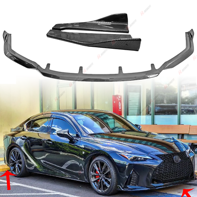 #ad For 2021 2024 Lexus IS350 F Sport V Style Carbon Front Rear Bumper Lip $119.99