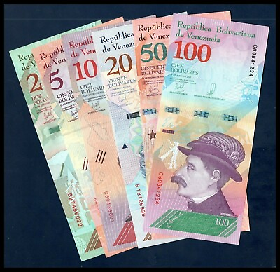 #ad Venezuela UNC Notes Set 2 5 10 20 50 100 Bolivares Soberanos 2018 Lot 6 pcs $1.95