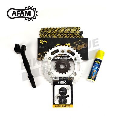 #ad AFAM Upgrade X Ring Gold Chain amp; Sprocket Kit fits Honda CBR600RR 2007 2019 GBP 160.00