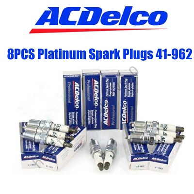 #ad 8Pcs 41 962 Platinum Spark Plugs For ACDelco GMC Sierra Chevy Silverado 19299585 $32.99