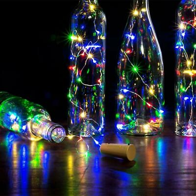 #ad #ad Solar Wine Bottle Lights 20 LED Solar Cork String Light Wire new Light New I5 C $4.02