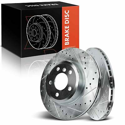 #ad 2x Drilled amp; Slotted Brake Rotors for BMW E83 X3 2004 2010 Front LH amp; RH Side $103.59