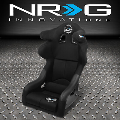 #ad NRG Innovations FIA Competition Black Vinyl Fixed Back Bucket Seat Medium Size $700.00
