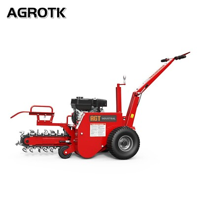 #ad AGT 6.5 HP Gas Powered Walk Behind Mini Trencher Cabide Steel Teeth Width 4quot; $2599.00