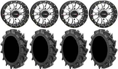 #ad System 3 ST 3 Machined 14quot; Wheels 28quot; MotoHavok Tires Kawasaki Teryx Mule $1305.60