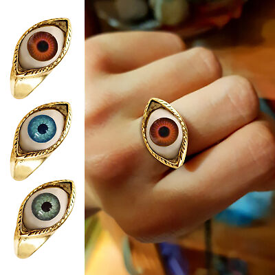 #ad Women Evil Eye Ring Alloy Jewelry Punk Devil#x27;s Rings Girls Accessories Charming $7.42